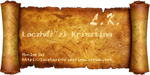 Laczházi Krisztina névjegykártya